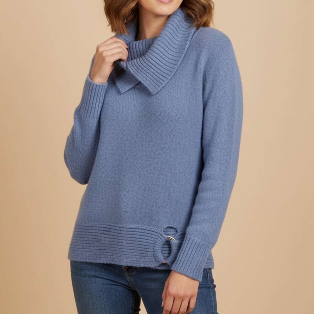 San Francisco Blue Long Sleeve Sweater Shirt Top size M